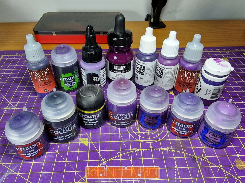 Purple paint collection